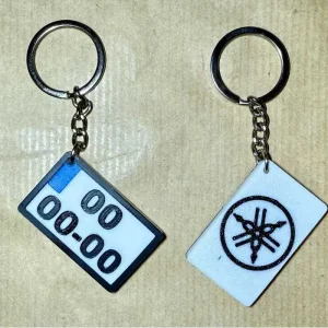 Porta-Chaves Personalizado para Motas – Com Matrícula e Logótipo