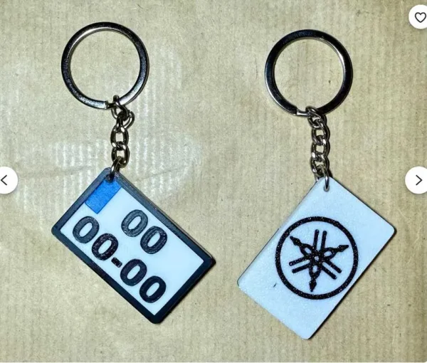 Porta-Chaves Personalizado para Motas – Com Matrícula e Logótipo