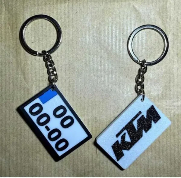 Porta-Chaves Personalizado para Motas – Com Matrícula e Logótipo - Image 2