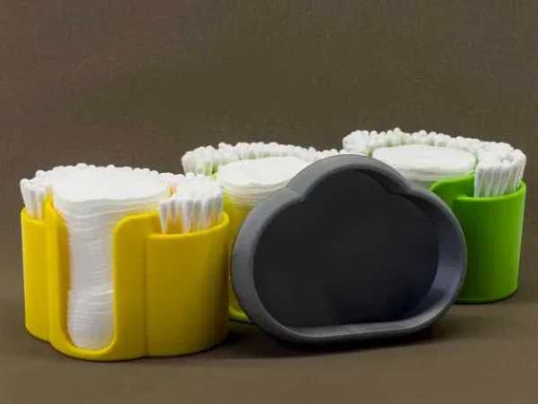 Suporte para Cotonetes e Discos de Algodão – Impresso em 3D | Organização de Casa de Banho - Image 2