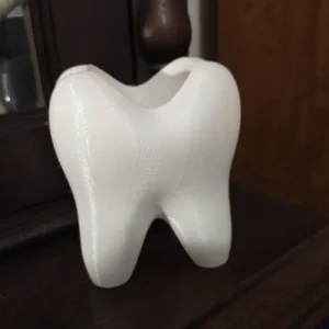 Copo Porta-Escovas em Forma de Dente – Suporte Divertido para Casa de Banho