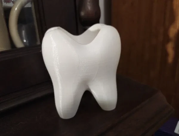 Copo Porta-Escovas em Forma de Dente – Suporte Divertido para Casa de Banho