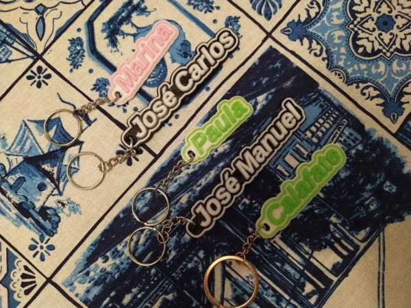 Porta-Chaves Personalizados em 3D – Nome ou Texto à Escolha - Image 3