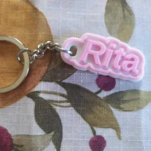 Porta-Chaves Personalizados em 3D – Nome ou Texto à Escolha
