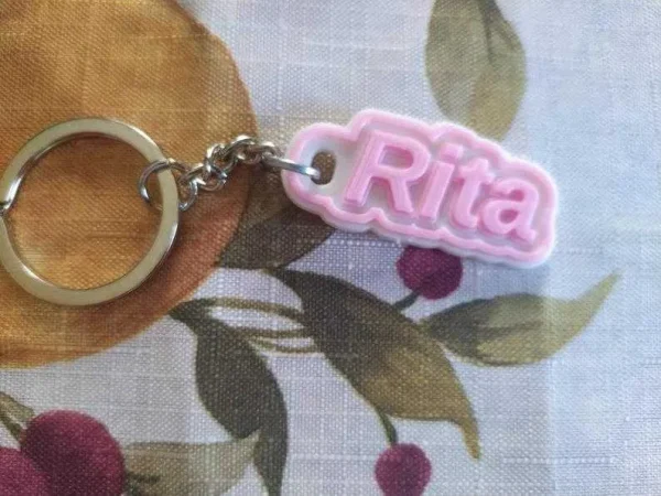 Porta-Chaves Personalizados em 3D – Nome ou Texto à Escolha