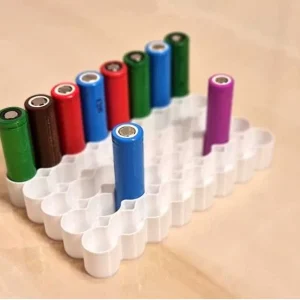 Caixa Organizadora para 40 Baterias 18650 – Impressão 3D Resistente