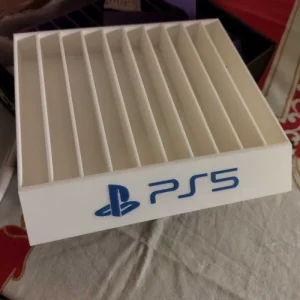 Suporte Jogos PS5 – Organização 3D Elegante