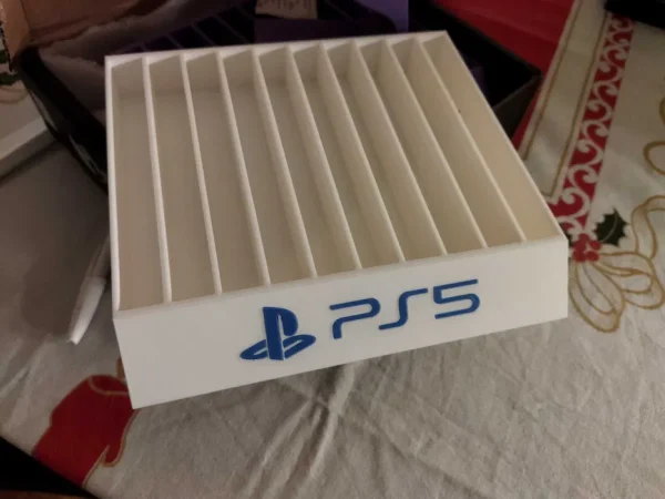 Suporte Jogos PS5 – Organização 3D Elegante